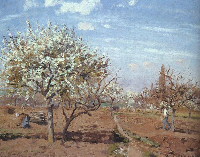 Camille Pissaro Orchard in Bloom at Louveciennes Spain oil painting art